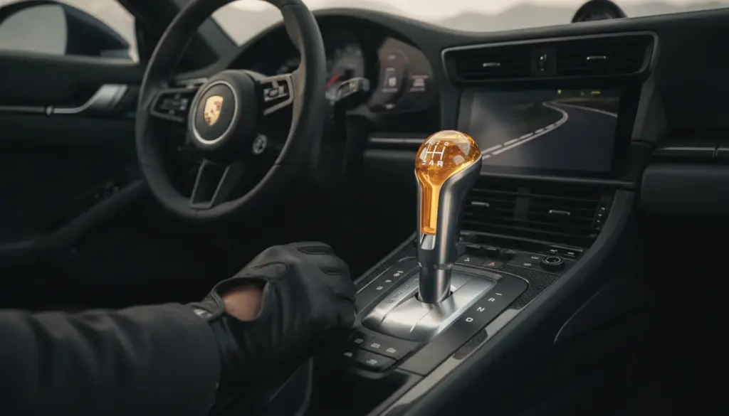 Porsche patenta una palanca brillante: funciona como automática y manual pura