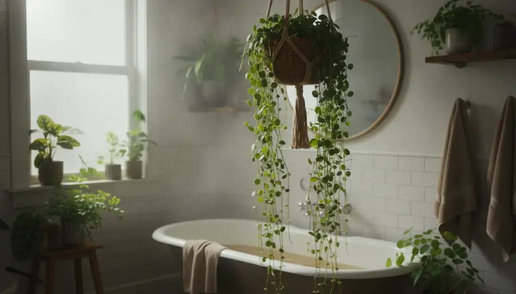 Esta bella planta colgante adora el vapor y salva tu baño húmedo