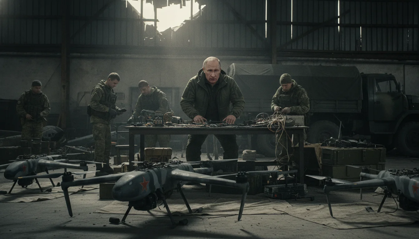 Putin desesperado repara drones ucranianos caídos. Un plan siniestro se oculta detrás